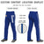 Custom Royal Blue White Royal Blue-White Classic Fit Stretch Practice Loose-fit Baseball Pants