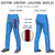 Custom Powder Blue Red Navy-Red Classic Fit Stretch Practice Loose-fit Baseball Pants