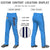 Custom Powder Blue Navy White-Navy Classic Fit Stretch Practice Loose-fit Baseball Pants