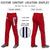 Custom Red Navy White-Navy Classic Fit Stretch Practice Loose-fit Baseball Pants