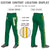 Custom Kelly Green Gold01 White-Gold01 Classic Fit Stretch Practice Loose-fit Baseball Pants