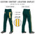 Custom Midnight Green Gold01 White-Gold01 Classic Fit Stretch Practice Loose-fit Baseball Pants