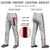 Custom Gray Red Navy-Red Classic Fit Stretch Practice Loose-fit Baseball Pants