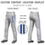 Custom Gray Royal Blue White-Royal Blue Classic Fit Stretch Practice Loose-fit Baseball Pants