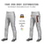 Custom Gray Navy White-Navy Classic Fit Stretch Practice Loose-fit Baseball Pants