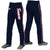 Custom Navy Red White-Red Classic Fit Stretch Practice Loose-fit Baseball Pants