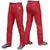 Custom Red White Pinstripe Fit Stretch Practice Loose-fit Baseball Pants