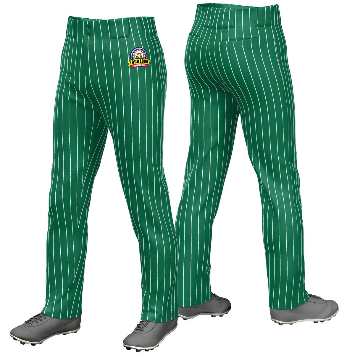 Custom Aqua White Pinstripe Fit Stretch Practice Loose-fit Baseball Pants