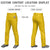 Custom Yellow Black Pinstripe Fit Stretch Practice Loose-fit Baseball Pants