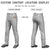 Custom Gray White Pinstripe Fit Stretch Practice Loose-fit Baseball Pants