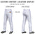 Custom White Royal Blue Pinstripe Fit Stretch Practice Loose-fit Baseball Pants