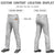 Custom Gray White Pinstripe Fit Stretch Practice Loose-fit Baseball Pants