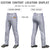 Custom Gray Royal Blue Pinstripe Fit Stretch Practice Loose-fit Baseball Pants