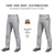 Custom Gray Navy Pinstripe Fit Stretch Practice Loose-fit Baseball Pants