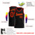 Custom Black Red Round Neck Rib-Knit Basketball Jersey