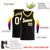 Custom Black Yellow Round Neck Rib-Knit Basketball Jersey