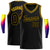 Custom Black Yellow-Black Round Neck Rib-Knit Basketball Jersey