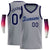 Custom Gray Navy Round Neck Rib-Knit Basketball Jersey