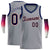 Custom Gray Navy Round Neck Rib-Knit Basketball Jersey