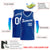 Custom Royal White-Royal Round Neck Rib-Knit Basketball Jersey