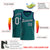 Custom Aqua Navy Round Neck Rib-Knit Basketball Jersey