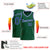 Custom Green Royal-1 White Round Neck Rib-Knit Basketball Jersey