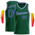 Custom Green Royal-1 White Round Neck Rib-Knit Basketball Jersey