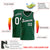 Custom Green Black-White Round Neck Rib-Knit Basketball Jersey