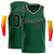 Custom Green Black-White Round Neck Rib-Knit Basketball Jersey