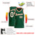 Custom Green Orange-White Round Neck Rib-Knit Basketball Jersey