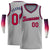 Custom Gray Navy-Red Round Neck Rib-Knit Basketball Jersey