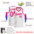 Custom White Pink Round Neck Rib-Knit Basketball Jersey