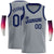 Custom Gray Navy Round Neck Rib-Knit Basketball Jersey