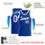 Custom Royal White Round Neck Rib-Knit Basketball Jersey