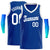 Custom Royal White Round Neck Rib-Knit Basketball Jersey