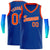 Custom Royal Orange Round Neck Rib-Knit Basketball Jersey