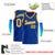 Custom Royal Yellow Round Neck Rib-Knit Basketball Jersey