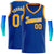 Custom Royal Yellow Round Neck Rib-Knit Basketball Jersey