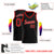 Custom Black Red Round Neck Rib-Knit Basketball Jersey