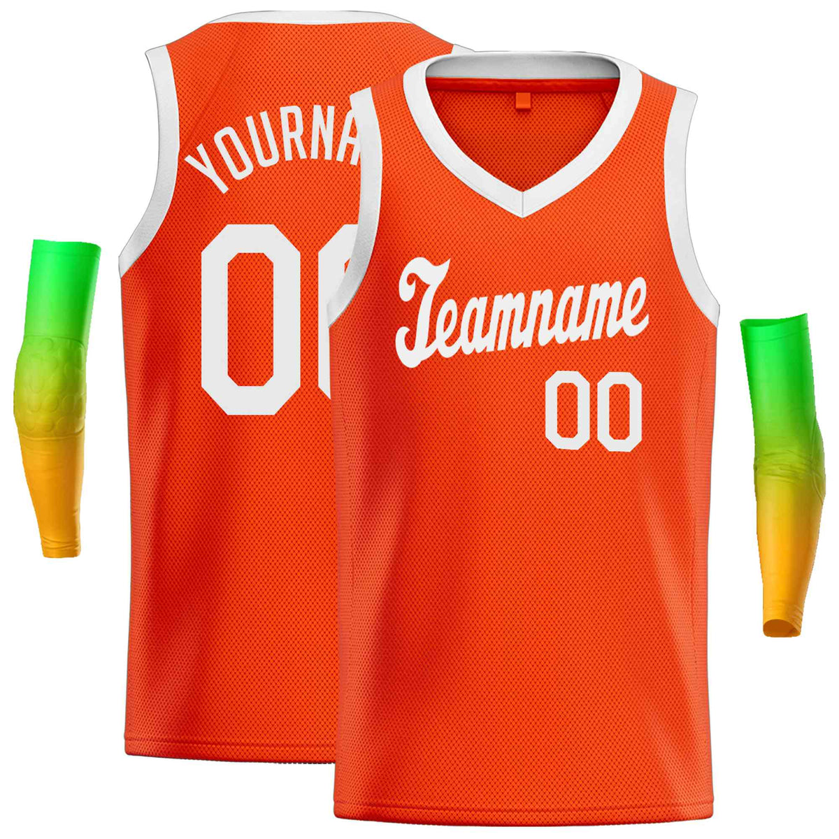 Custom Orange White Classic Tops Basketball Jersey