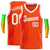 Custom Orange White Classic Tops Basketball Jersey