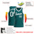 Custom Aqua White Round Neck Rib-Knit Basketball Jersey