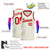 Custom Cream Red Round Neck Rib-Knit Basketball Jersey