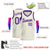 Custom Cream Purple Round Neck Rib-Knit Basketball Jersey