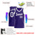 Custom Purple White Round Neck Rib-Knit Basketball Jersey