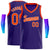 Custom Purple Orange Round Neck Rib-Knit Basketball Jersey