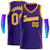 Custom Purple Yellow Round Neck Rib-Knit Basketball Jersey