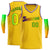 Custom Yellow White-Purple Round Neck Rib-Knit Basketball Jersey