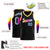 Custom Black Yellow-White Round Neck Rib-Knit Basketball Jersey