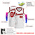 Custom White Red-Black Round Neck Rib-Knit Basketball Jersey